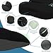 MODVEL Memory Foam Seat Cushion and Lumbar Pillow Combo - Gel Infused and Ventilated - Back Pain Relief