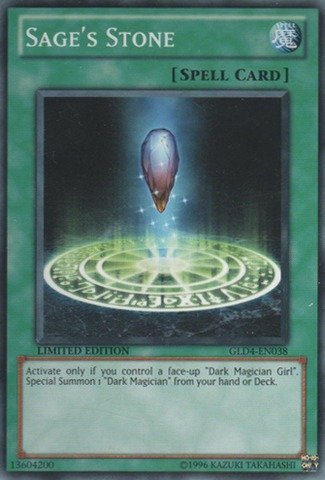 Yu-Gi-Oh! - Sage's Stone (GLD4-EN038) - Gold Series 4: Pyramids Edition - Limited Edition - Common
