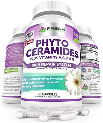 Phytoceramides ? 3 Month Supply ? Plus Skin Vitamins A,C,D & E for Skin Repair & Rejuvenation ? Anti Aging Powerhouse for Reduced Fine Lines & Wrinkles by Fresh Healthcare by Fresh Healthcare