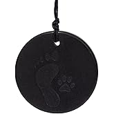 RUMINERAL Shungite Engraved Pendant Circle with Cord - Authentic Healing Stone for Chakra and Energy Balancing - (Best Friends)