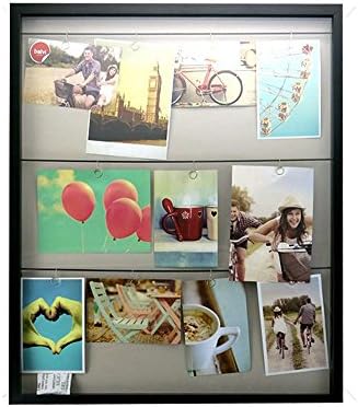 HUSOAR Bulk Passepartout Designs N1351 Photo Frame 20x25inch With 11 Clips , 1-Inch Wide ,MDF(black)