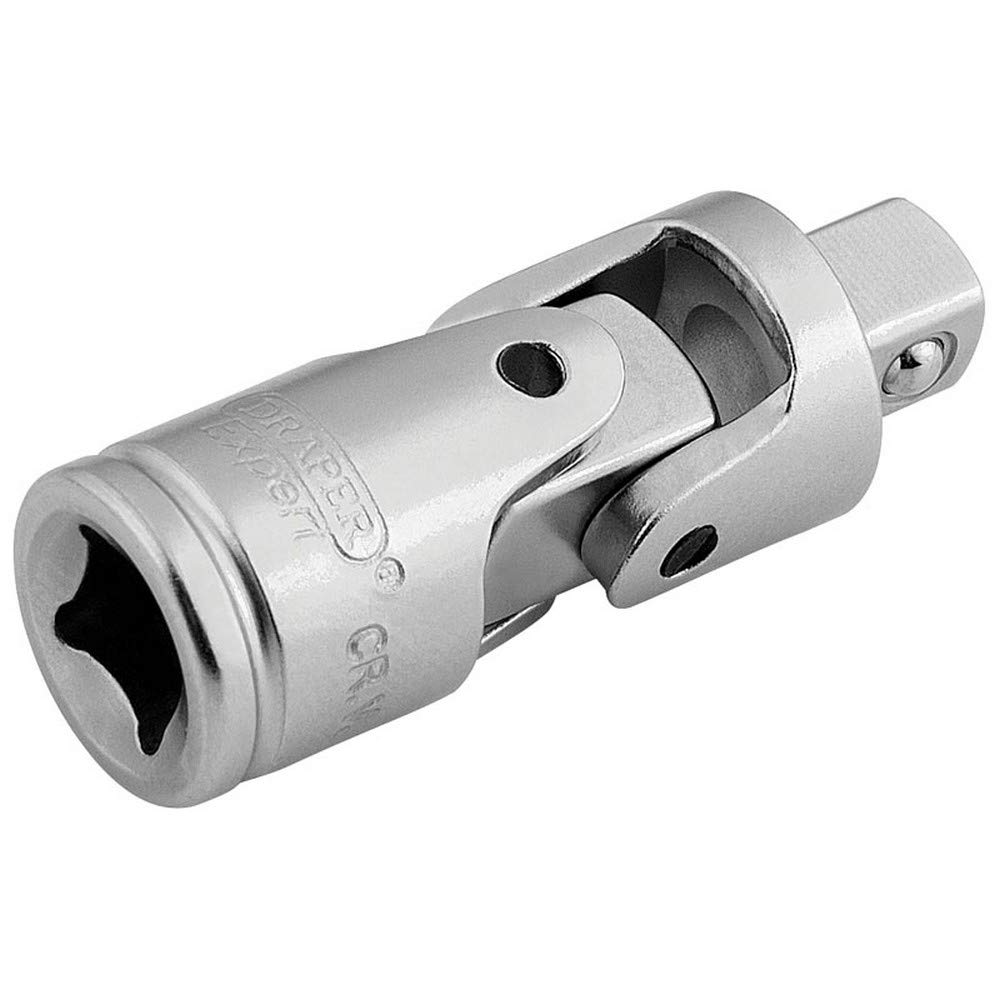 Draper 16792 1/4-Inch Square Drive Satin Chrome Universal Joint, Blue