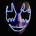 Circle Circle El Wire Glowing Mask Luminous LED Light Up Cool Christmas Halloween DJ Birthday Cosplay Death Grimace Masks for Festival Party Show (Purple)
