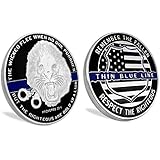 Thin Blue Line Lives Matter Law Enforcement Challenge Coin Police Officer Gift