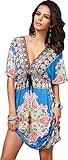 Andyshi Women's Bohemia Sexy Summer Hot Deep V-neck Loose Beachwear Cover up