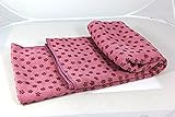 Mansov Non Slip Yoga Mat Towel With Carrying Mesh Bag Mat Cover for Bikram Hot Yoga Fitness Exercise Machine Washable (pic color)