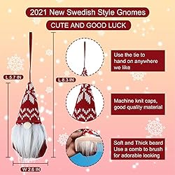Hanging Plush Gnomes Christmas Ornaments Set , Home