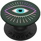 Rainbow Evil Eye Forrest Green PopSockets Adhesive PopGrip