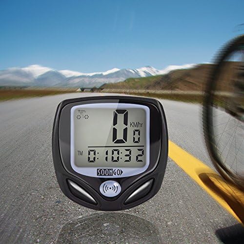 SOON GO Bike Speedometer, Bicycle Speedometer Wireless Bike Computer Waterproof Bike Odometer