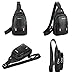 Meng Anna Leather Sling Chest Bag Waterproof Backpack Single Shoulder Crossbody Bags