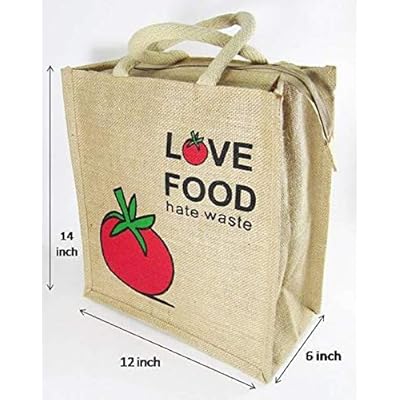 LivEZY Jute Lunch Bag | Tiffin Bag | Multi Purpose Tote Bag | Hand Bag - Eco-Friendly, Reusable, |