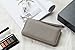 Chelmon Womens Wallet Leather RFID Blocking Purse Credit Card Clutch(genuine leather deep gray)