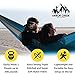 XL Double Camping Hammock - Heavy Duty and Ultralight Nylon Travel Hammock - Upgraded Carabiners Portable Hammock with Tree Straps – Indoor & Backyard Hammock –Easy Setup Hammock - Holds 500 lbs!