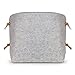 Kasefox Felt Storage Bin - Natural Tan Suede Ties - Premium Grey Felt Organizing Basket for Home, Office, Nursery, Toys, Dorm, Closet – Fits in Cube Storage Shelves - Medium
