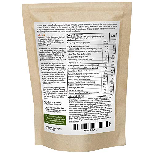 Organic Spirulina Powder (1 Kg) MySuperFoods Packed with Protein