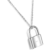 Dankadi Fashion 925 Sterling Silver Lock Pendant Necklace 16" + 2" Women Charm Solid Silver Choker Fine Jewelry For Wife Her Gift