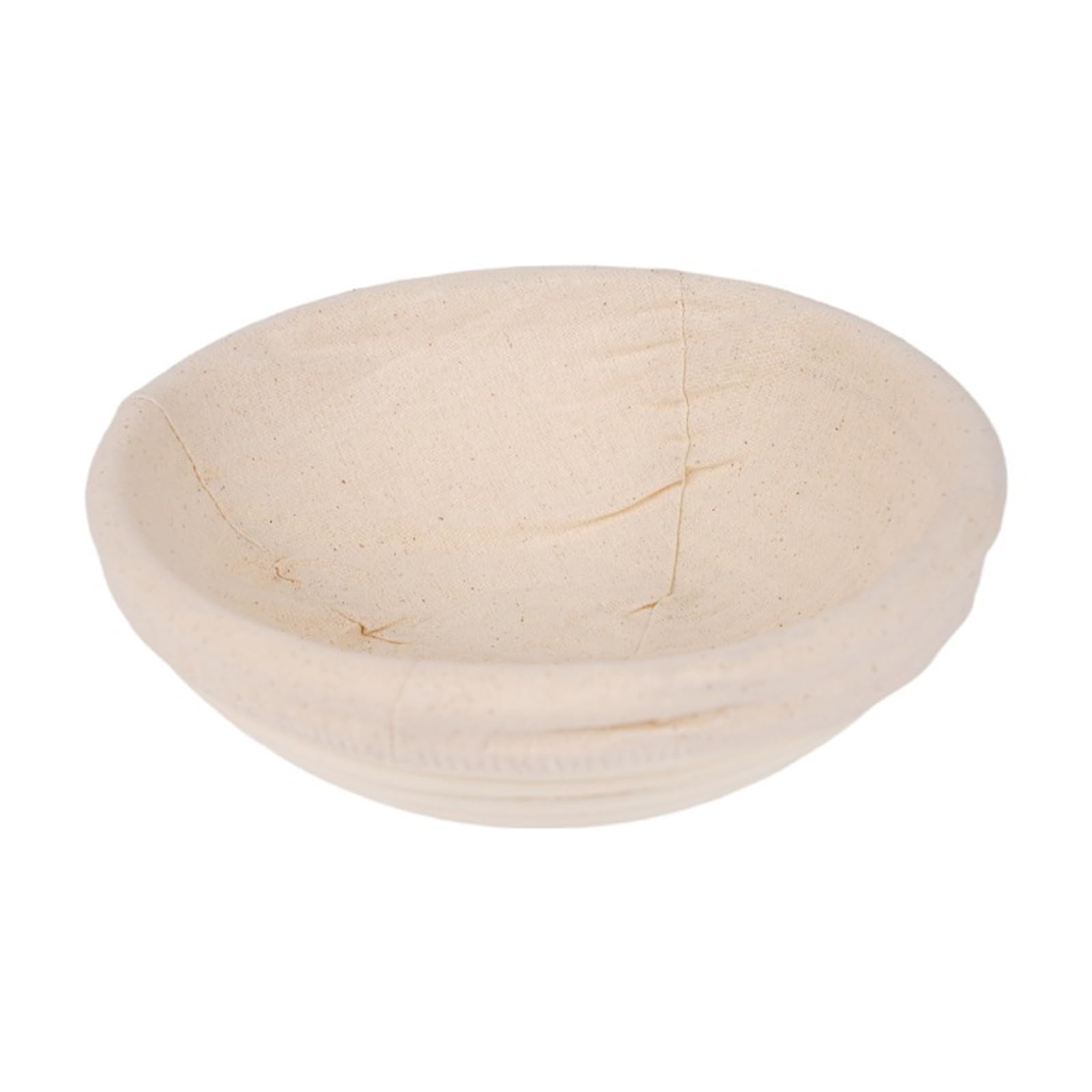 Jarsense Bread Proofing Basket Round Banneton Brotform Bread Dough Proofing Rising Rattan Handmade Basket with Liner for Home Bakers Baking - 25x8cm