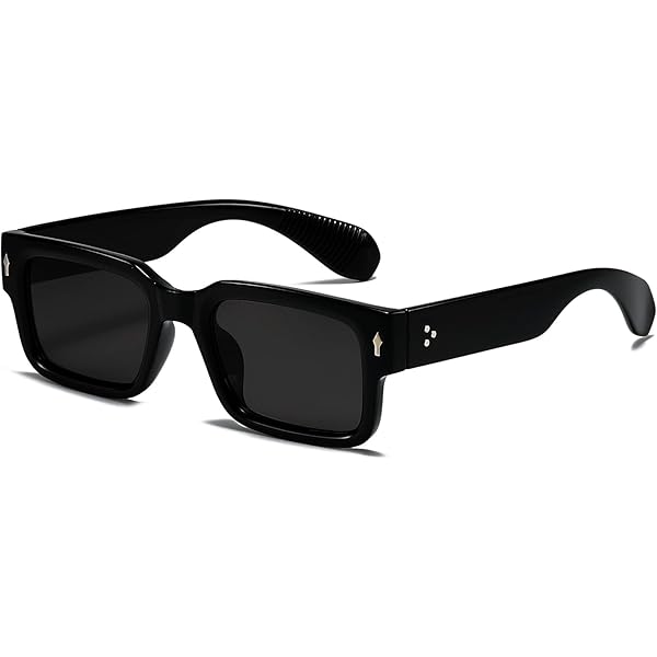 Amazon.com: JOVAKIT Black Square Sunglasses for Women Men  display picture 2