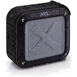 AYL Soundfit Portable Outdoor and Shower Bluetooth Speaker, Water Resistant, Wireless with 10 Hour Rechargeable Battery Life, Powerful Audio Driver, Pairs with All Bluetooth Devices (Black)