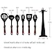 6 Piece Kitchen Cooking Utensils Set With Built-in Stands and Bonus Utensil Holder, Soft Handle, Easy to Grip,with Cooking Ebook