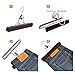 JS HANGER Skirt Hangers Non-Slip Wooden Collection Slack hangers, Walnut Finish, 10-Pack