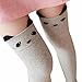 Women's Socks,Neartime Winter Cartoon Shape Over Knee Long Boot Thigh-High Warm Socks (Gray)