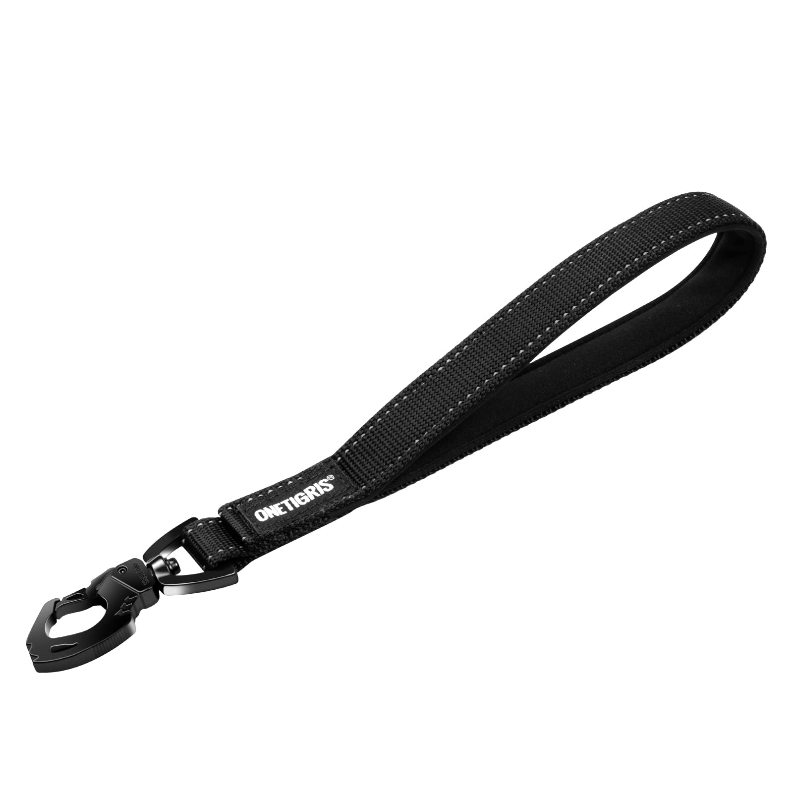 Short Dog Lead with Padded Handle,OneTigris Durable Nylon Traffic Lead Training Walking Leash for Medium Large Dog (Black, 12IN) — image 1