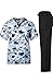 MedPro Women's Medical Scrub Set With Printed Top and Cargo Pants