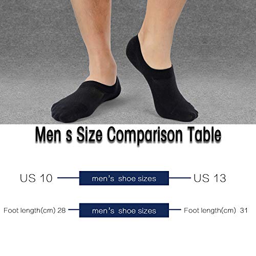 image for Closemate Mens No Show Socks Low Cut Non Slip Cotton Invisible Casual 