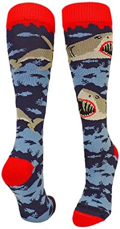 MadSportsStuffGreat White Sharks Soccer Socks for Boys Girls Men Women Youth Adult Over the Calf Fun Gift