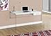 Monarch Computer Desk, Glossy White, 48