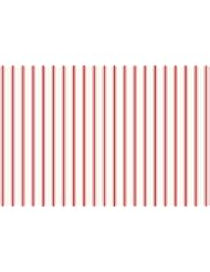 Hester and Cook Red Ribbon Stripe Paper Placemat - Pad of 24