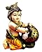 Amazing India Hand Carved Baby Krishna Resin Idol Sculpture Statue 6.5 Inches Multicolor with Krishna Pendant Free