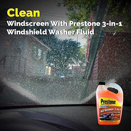 Prestone Deluxe 3 in 1 Windshield Washer Fluid, Washer Cleaner, Deicer
