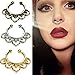Maggie 3 Pcs Fake Septum Clicker Nose Ring Non Piercing Hanger Clip Body Jewelry