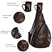 Leather Sling Bag Backpack, Multipurpose Outdoor Chest Bag Crossbody Bag for Men & Women 15L