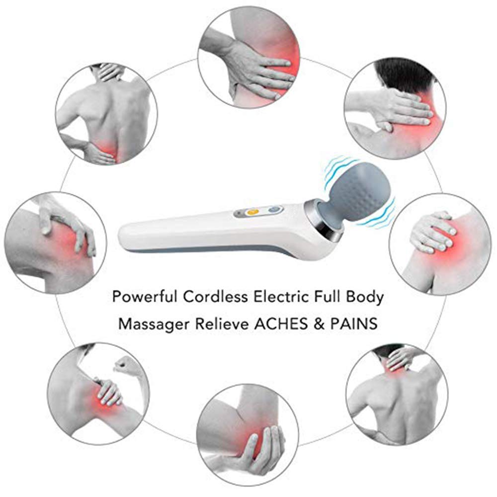 お歳暮 振動マッサージャー 筋肉のための再充電可能な手持ち型の深いティッシュマッサージ ふくらはぎの痛みを軽減するボディマッサージ B07s4b6m72 多機能強力なミニポータブルマッサージャー