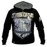 Official Fighters Only Men's The 'Kick' Hoodie / Top ~ MMA/UFC Specialists ~ Train Hard / Fight Easy