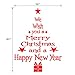 Coxeer Christmas Wall Stickers Wall Quotes Removable Wall Decals