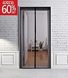 Magnetic Screen Door for Folding Front Temporary Mesh - Ninepea Flexible Magnet Mosquito Screen Netting Doors Patio bug, Full Frame Invisible Velcro. Doors and Screens Openings up - 36