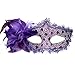 Anomasu Masquerade Party mask Venetian of Realistic Silicone Masquerade Half face Mask Halloween Costume (Purple)