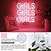 Neon Signs Girls, Pink Neon Girls Girls Girls Signs, Neon Wall Sign Light, Hanging Neon Lights, Custom Neon Words Real Neon for Wall Bedroom Room Decor Bar for Party Christmas Holiday Decoration Sign
