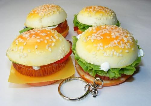 Squishy Hamburger Keychain. Fun Backpack Charm. Sold By Trendy Dolls. by Squishy