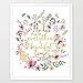 Eleville 8X10 He has Made Everything Beautiful in its time Real Gold Foil and Floral Watercolor Art Print (Unframed) Bible Verse Print Nursery Art Home Decor Motivational Birthday WG088