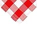 LinenTablecloth 70-Inch Square Tablecloth Red & White Checker