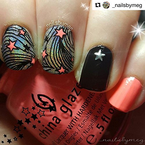 PUEEN Nail Art Stamping Plate - Visual Wonderland 01 - Theme Park Collection 125x65mm Unique Nailart Polish Stamping Manicure Image Plates Accessories Kit - BH000714