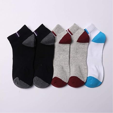 Amazon Co Jp 5ピース綿靴下メンズ無地ファッションメンズボートソックス浅い口汗男性 ホーム キッチン