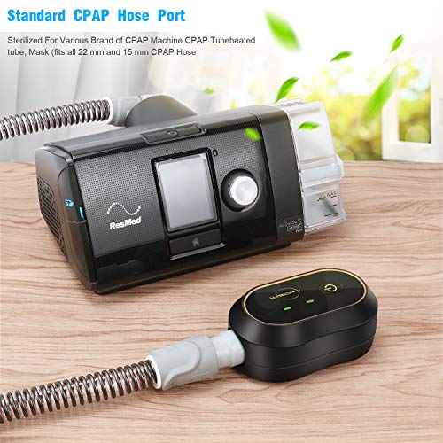 CPAP Cleaner and Sanitizer Bundle Includes Sanitizing Bag, Wiscky Portable and Rechargeable Mask Tube Cleaner Compatible Heated Hose Adapter, Air Mini Adapter
