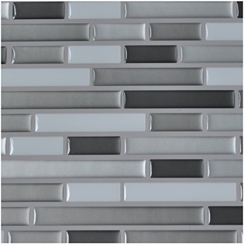 Art3d 12" x 12" Peel and Stick Tile Kitchen Backsplash Sticker Gray