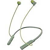 Oraimo NeckLite Wireless Neckband Earbuds, Wearable Around Neck Headphones Built-in Microphone, Bluetooth Headset Magnetic Earphones Deep Bass, Ultra-Lightweight Comfort, 30H Playtime, Green